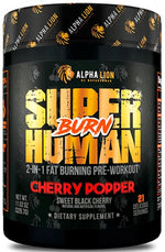 Superhuman Burn Alpha Lion pre-workout cherry