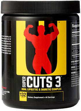 Universal Nutrition Super Cuts 3 132 Tabs|Lowcostvitamin.com|Fat Burner