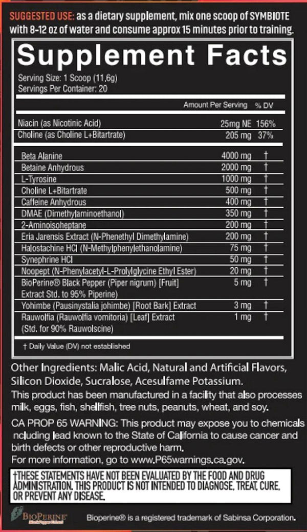 NutriFitt Symbiote Extreme fact 