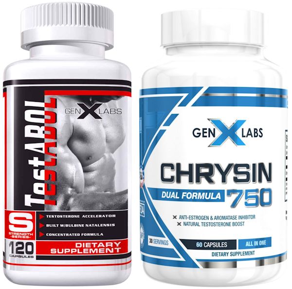 GenXLabs TestAbol and Chrysin Muscle Builder Stack Mass 