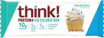 Think Product Bars Cupcake Batter Think Products Protein+ 150 Calorie Bars 10 box