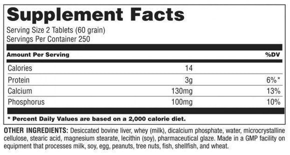 Universal Nutrition Uni-Liver 500 tabs|Lowcostvitamin.com|Amino Acids
