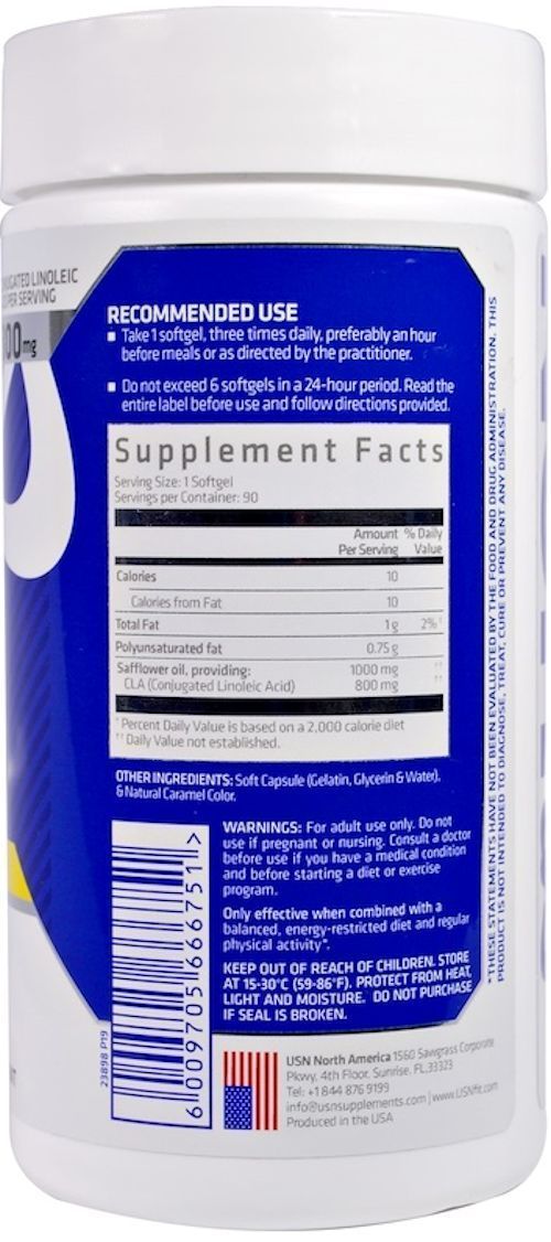 USN CLA Pure 1000 90 softgel|Lowcostvitamin.com|CLA