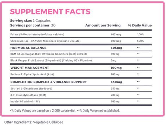 Nutritox Vibrance 60 caps|Lowcostvitamin.com|Women' Health