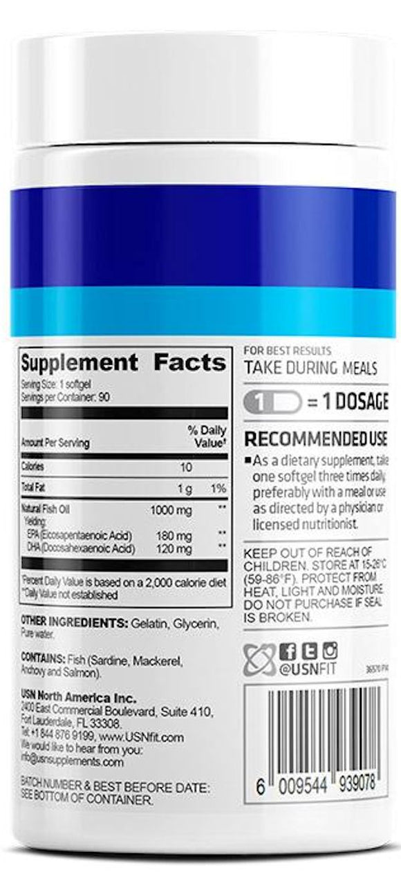 USN Omega-3 Fish Oil 90 ct|Lowcostvitamin.com|