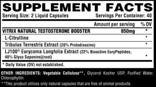 Nutrex Vitrix Test Booster 80 Caps|Lowcostvitamin.com|Test Booster
